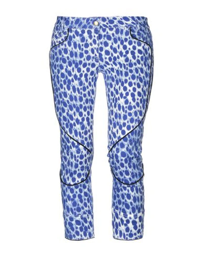 Just Cavalli Cropped Pants & Culottes In Bright Blue