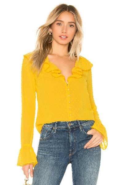 Majorelle Fleur Blouse In Sunshine Yellow