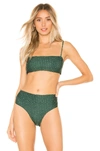 Stone Fox Swim Bliss Bikini Top In Dark Green