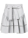 Andrea Bogosian Leather Skirt - Grey