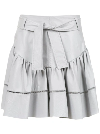 Andrea Bogosian Leather Skirt - Grey