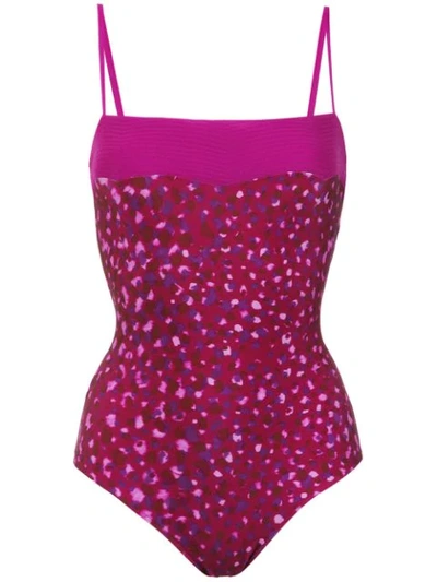 Adriana Degreas Printed Swimsuit In Purple