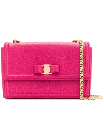 Ferragamo Ginny Shoulder Bag In Pink