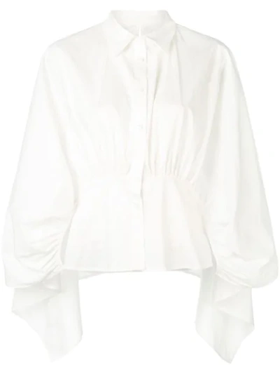 Jovonna Open Back Shirt - White