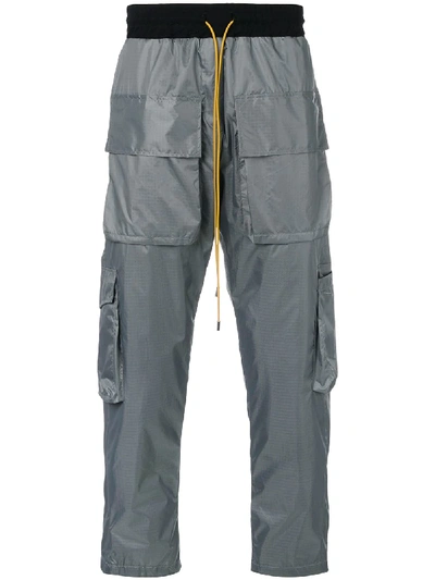 Rhude Cropped Cargo Trousers - Grey