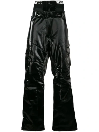 Philipp Plein Coated Ski Trousers In Black