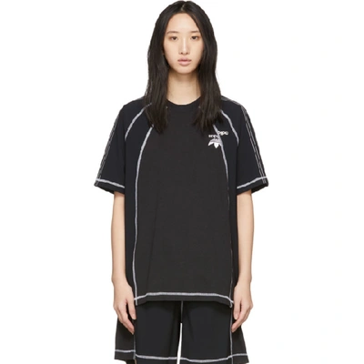 Adidas Originals By Alexander Wang Black Aw T-shirt In Black/white