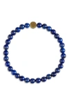 Caputo & Co Stone Bead Bracelet In Lapis Lazuli