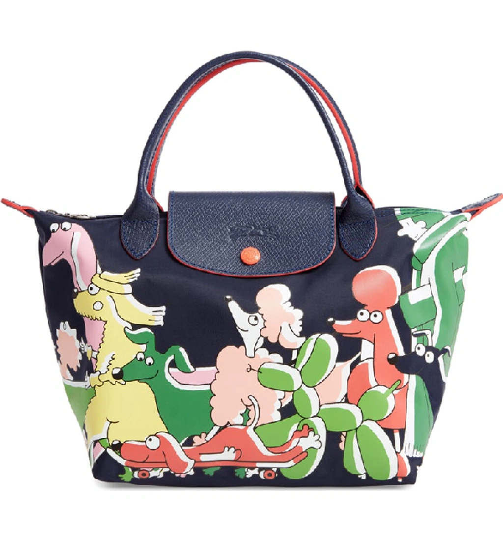 Longchamp X Clo'e Floirat Le Pliage Illustration Top Handle Tote