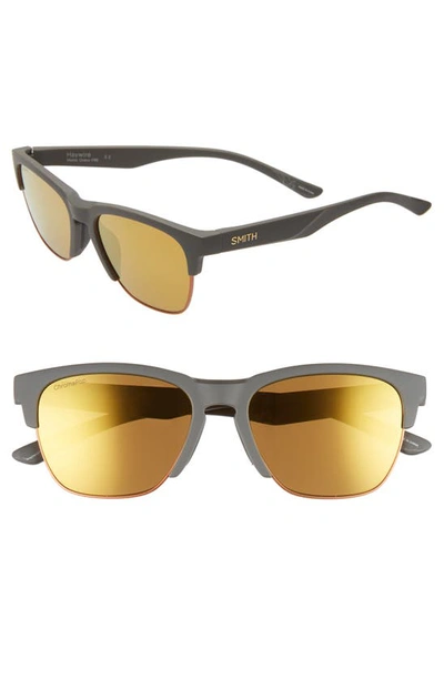 Smith Haywire 55mm Chromapop™ Polarized Sunglasses In Matte Grey/ Gravy