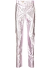 Pre-owned Walter Van Beirendonck Vintage Metallic Slim Trousers In Purple