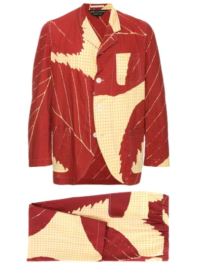 Pre-owned Comme Des Garçons Leaf Two-piece Suit In Red