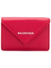 Balenciaga Papier Mini Wallet In Red
