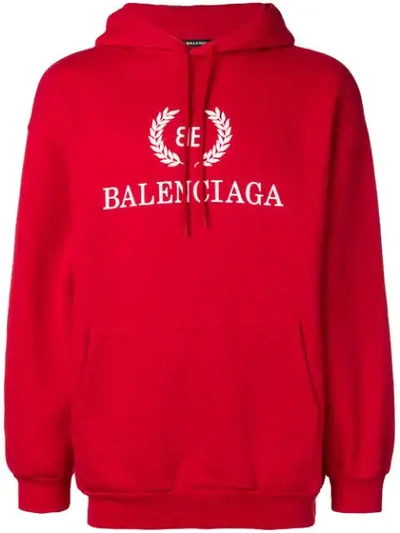 Balenciaga Bb Hoodie In 113 - Red
