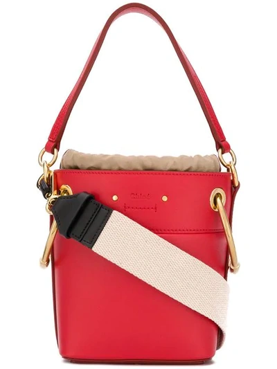 Chloé 'roy' Bucket Bag In Red