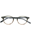 Epos Round Frame Glasses In Green