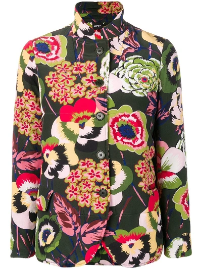 Aspesi Floral Fitted Jacket - Green