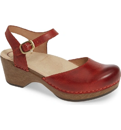 Dansko 'sam' Clog In Coral Leather