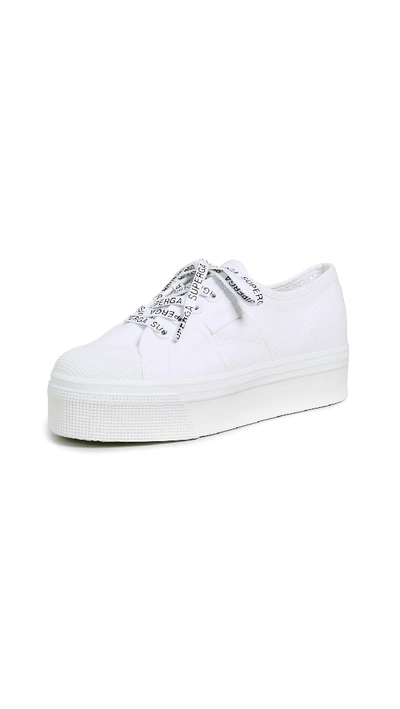 Superga Women's Cotu Classic Low-top Platform Sneakers In White/white