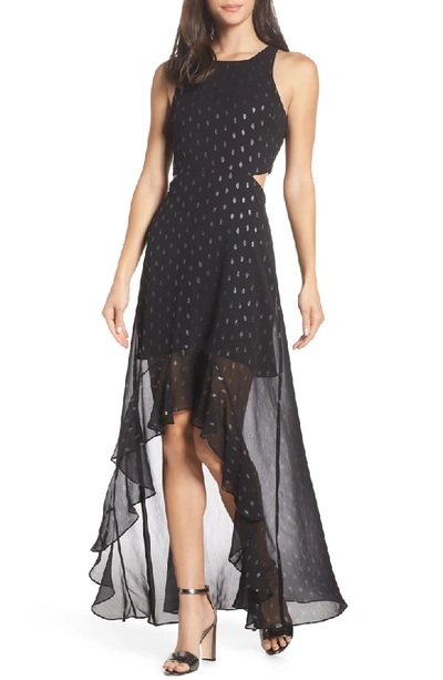 Ali & Jay Wanna Dance High/low Maxi Dress In Gun Metal