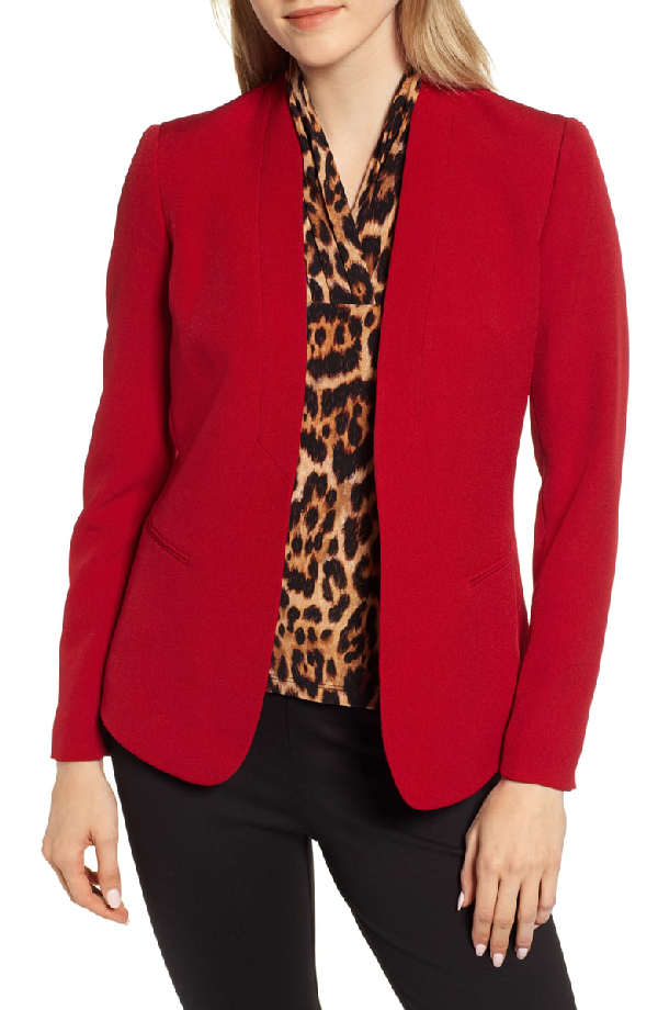 anne klein red coat