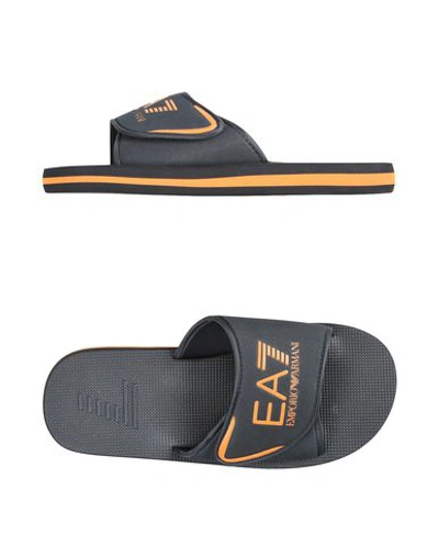 Ea7 Sandals In Dark Blue