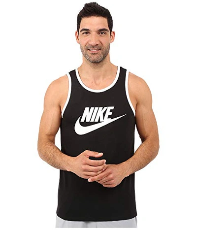 Nike Ace Logo Tank Top, Black/white/white | ModeSens