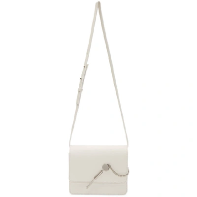 Sophie Hulme Ssense Exclusive White Micro Cocktail Stirrer Bag In White/silve