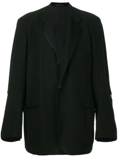 Pre-owned Yohji Yamamoto Vintage Loose Fit Blazer In Black