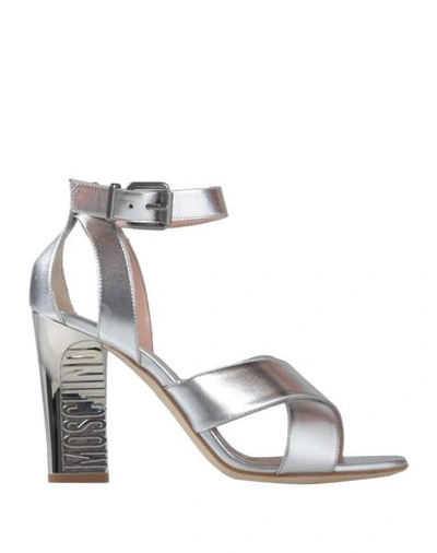 Moschino Sandals In Silver