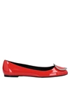 Roger Vivier Ballet Flats In Red