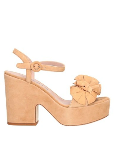 Alberto Gozzi Sandals In Camel