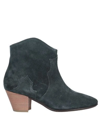 Isabel Marant Étoile Ankle Boots In Dark Green