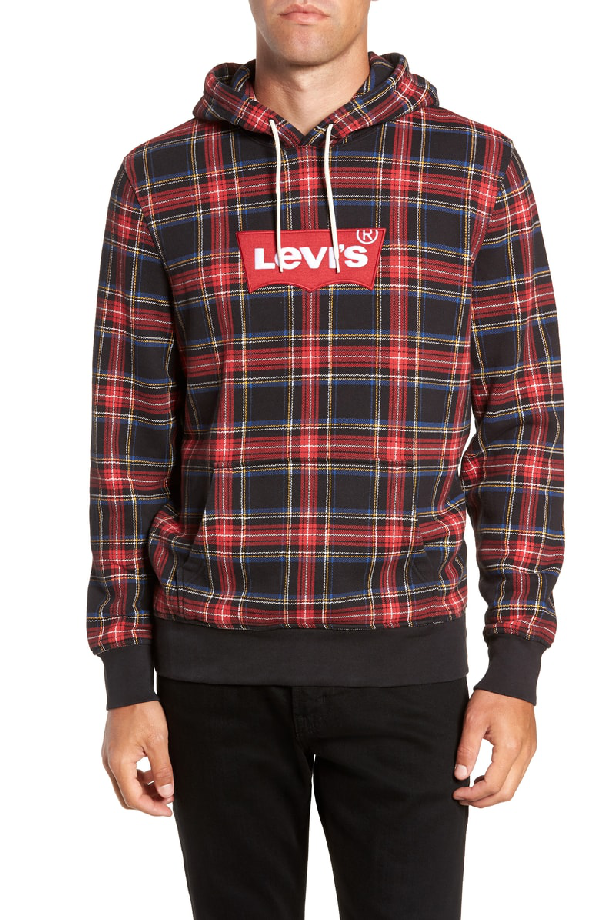 levis plaid hoodie