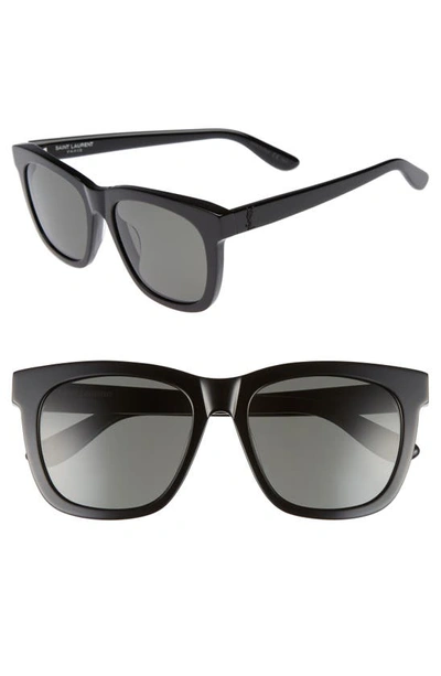 Saint Laurent 55mm Square Sunglasses In Black