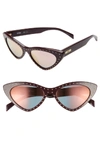 Moschino 52mm Cat's Eye Sunglasses - Violet