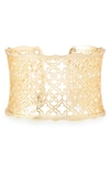 Kendra Scott Mystic Bazaar - Candice Wide Cuff In Gold Filigree