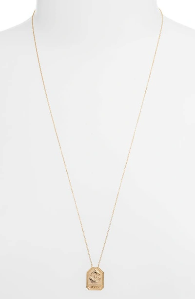 Jennifer Zeuner Jewelry Kiana Zodiac Pendant Necklace In Pisces Gold