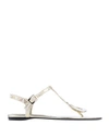 Roger Vivier Flip Flops In Grey