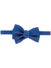 Alexander Mcqueen Skull Embroidered Bow In Blue