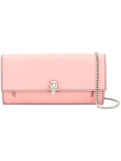 Alexander Mcqueen Skull Charm Chain Bag In 5501 Pink