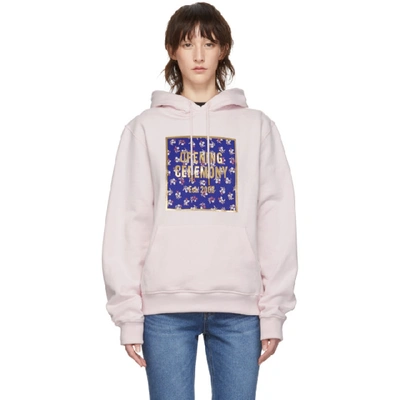 Opening Ceremony Printed Cotton-jersey Hoodie In Pink Salt