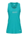 Liu •jo Tank Tops In Turquoise