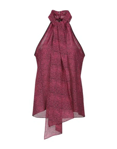 Philosophy Di Lorenzo Serafini Silk Top In Fuchsia
