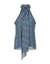 Philosophy Di Lorenzo Serafini Silk Top In Pastel Blue