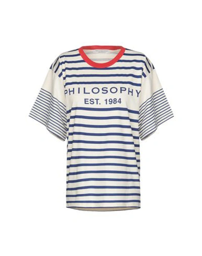 Philosophy Di Lorenzo Serafini Striped T-shirt In Beige