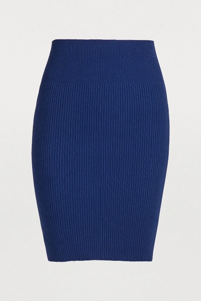 Alexandra Golovanoff Julia Midi Skirt In Blue