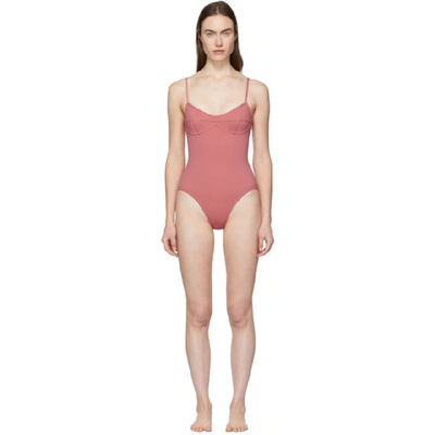 Her Line Pink Sabine One-piece Swimsuit In Dusted Pink
