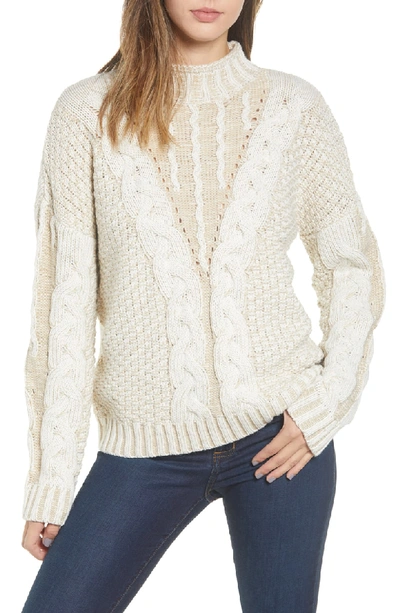 Moon River Cable Sweater In Cream