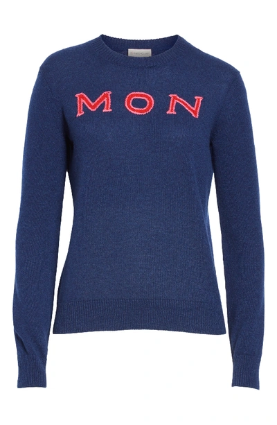 Moncler Embroidered Cashmere Sweater In Birght Pink